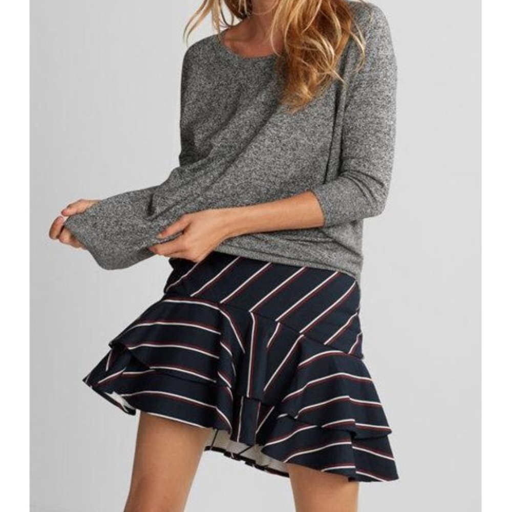 Express High Waisted Tiered Mini Skirt